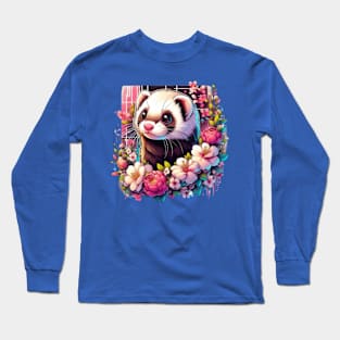 Beautiful ferret of spring Long Sleeve T-Shirt